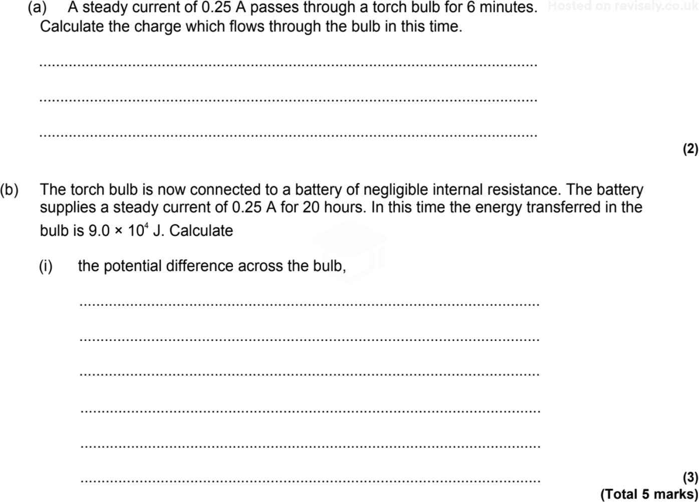 Current And Resistance Questions Revisely